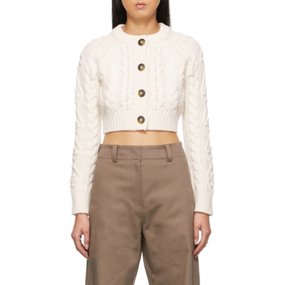 Loulou studio cropped cardigan - Picture 9 of 13